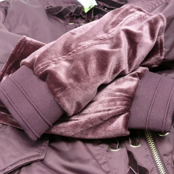 Sam Edelman Bomber Jacket Medium 8 - 10 NWT Burgundy